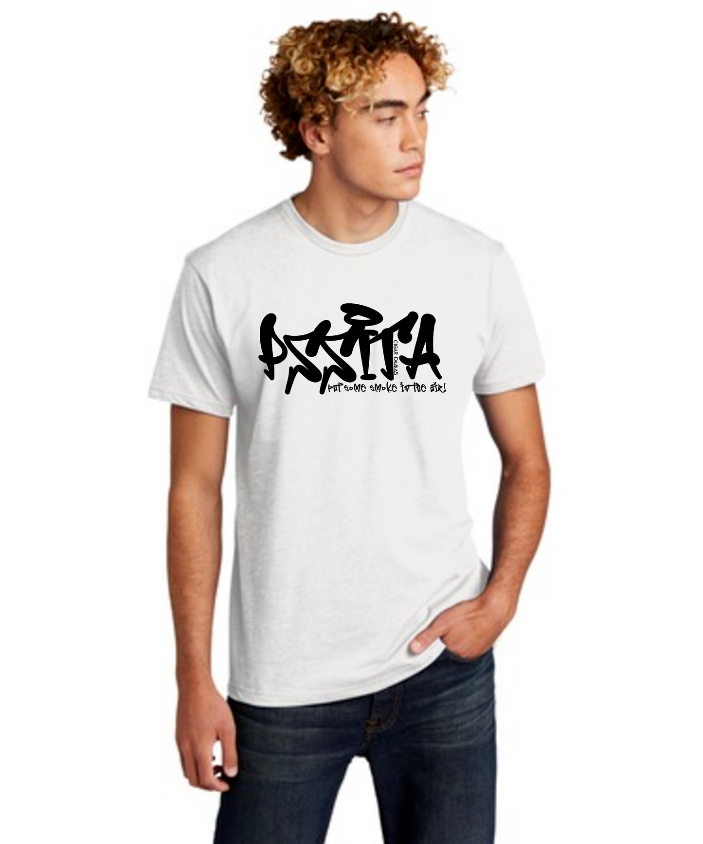 PSSITA (PUT SOME SMOKE IN THE AIR) Unisex CVC Tee (White)