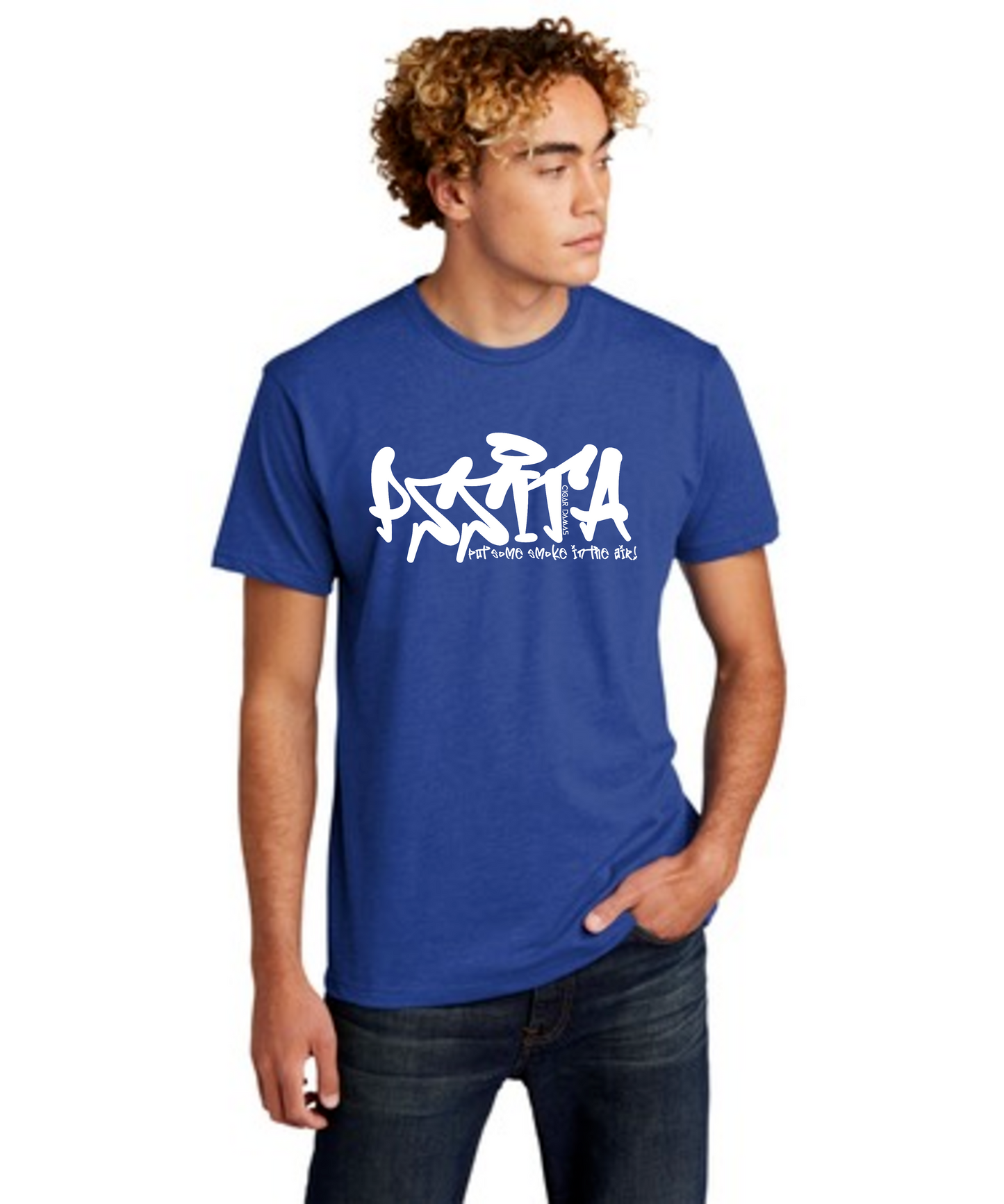 PSSITA (PUT SOME SMOKE IN THE AIR) Unisex CVC Tee (Royal)