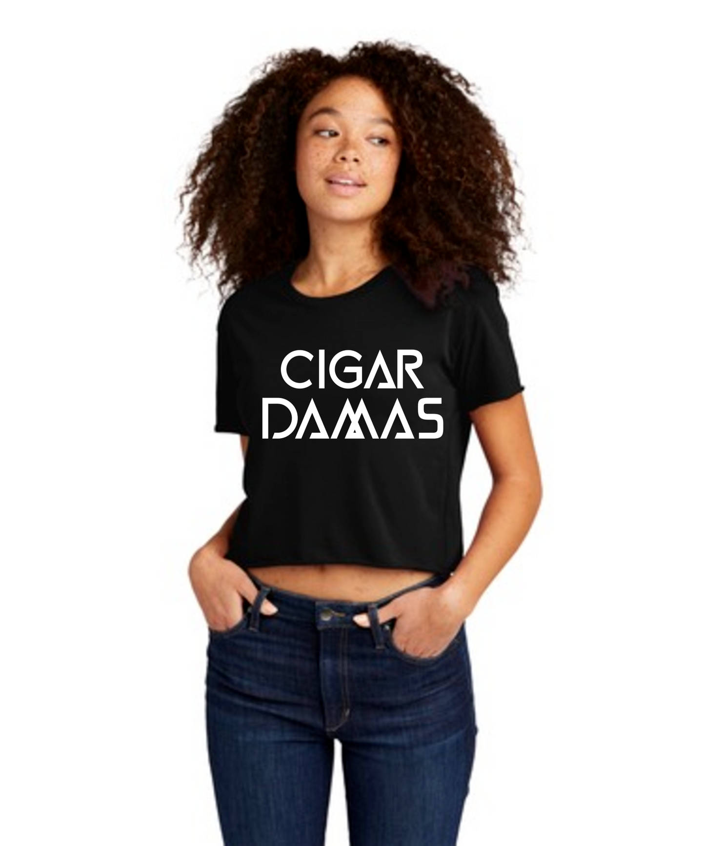 Cigar Damas Women's Festival Cali Crop Tee (Black)