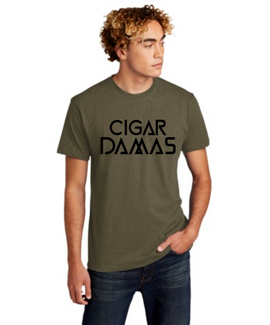 Cigar Damas Unisex CVC Tee (Military Green)