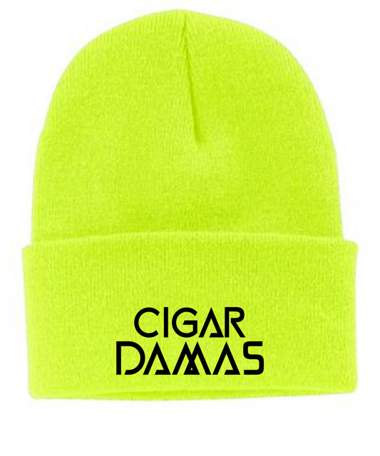 Cigar Damas Knit Cap Neon Yellow Beanie